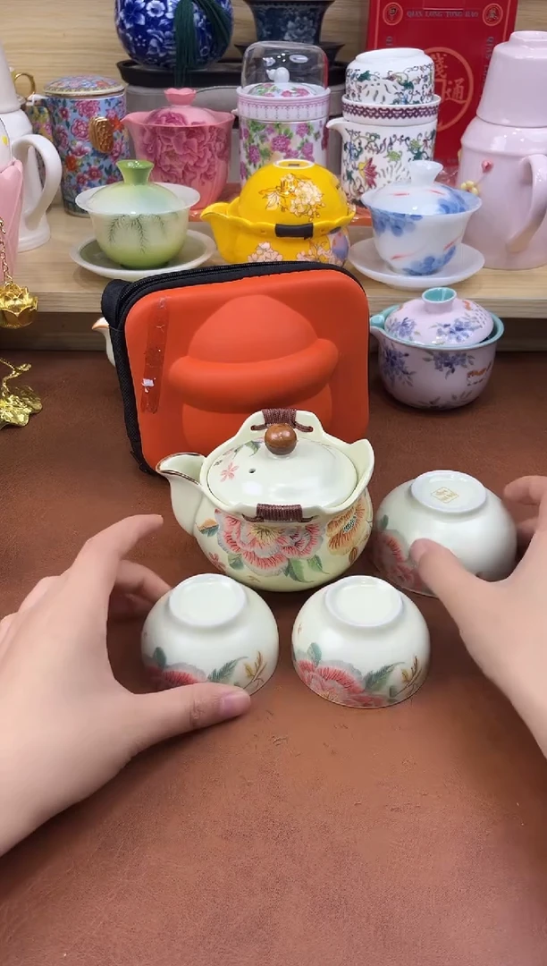 陶陶瓷茶具摆件旅行套组