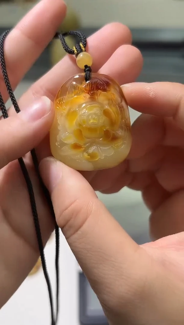 裸石琥珀未镶嵌琥珀蜜蜡吊坠