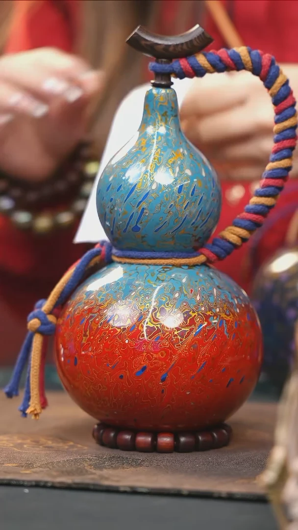 【闪购商品】WD281漆艺酒葫芦不包手串及旋转底座