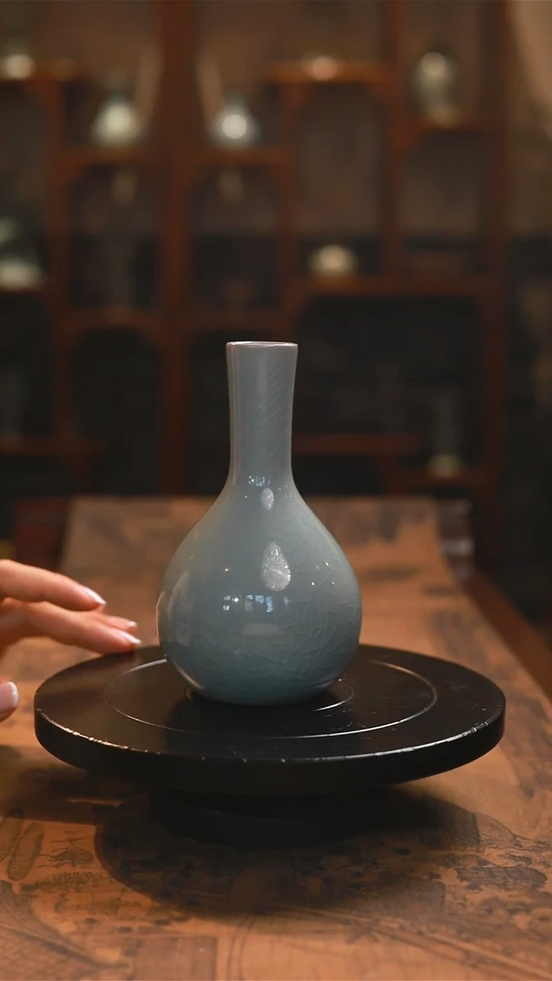 原矿青绿釉新款纯手工小花器