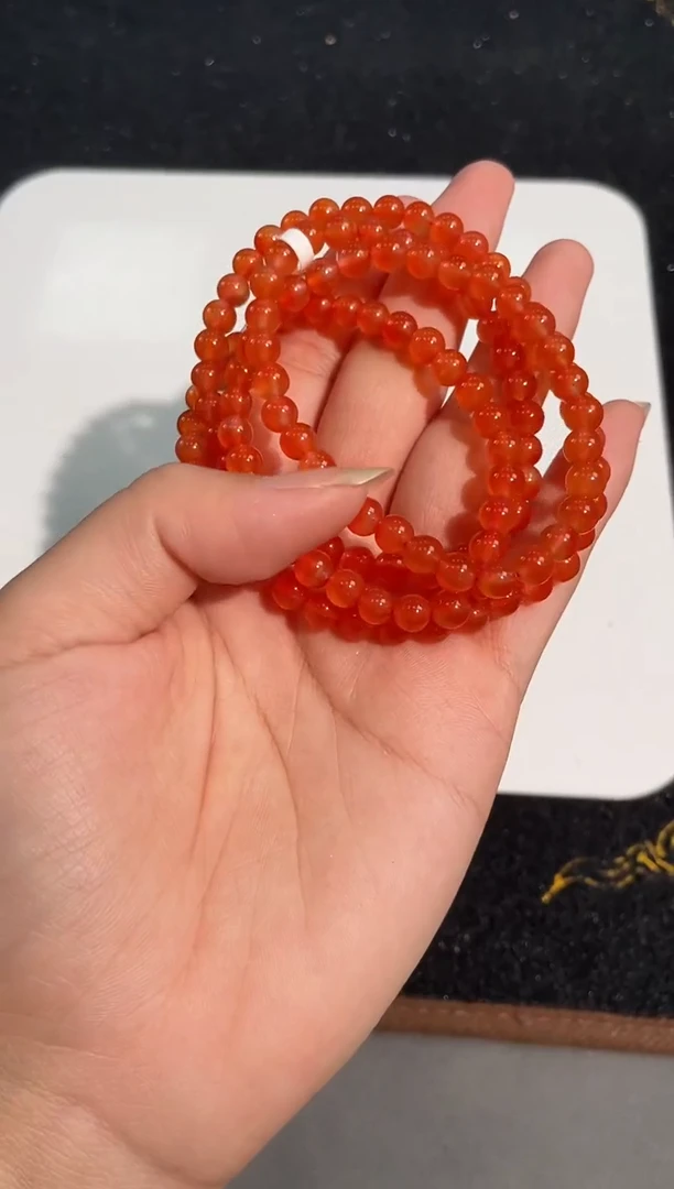 未镶嵌手链南红玛瑙11号南红玛瑙四圈5mm