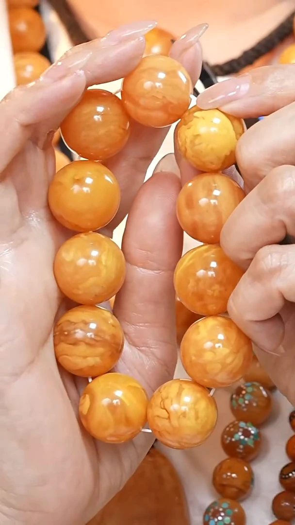 蜜蜡颈饰未镶嵌3789天然蜜蜡珠宝奇石云端妖孽妖花全部保真
