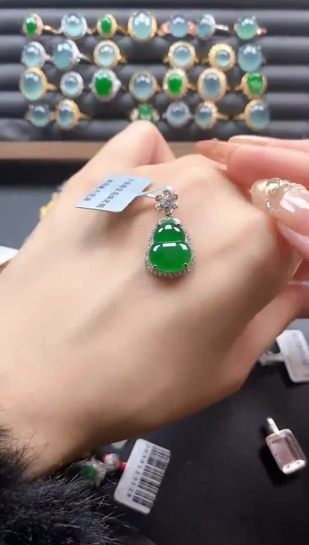 银S925镶嵌戒指翡翠51511