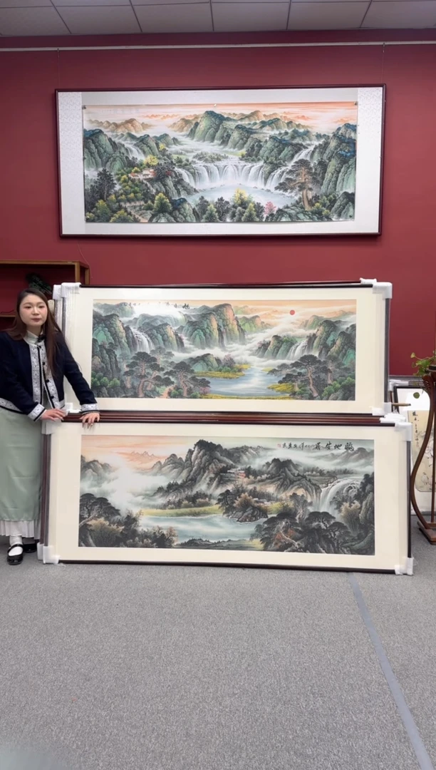 国画手绘 福地安居 219*88