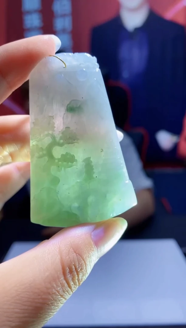 翡翠未镶嵌颈饰LL翡翠吊坠14-07