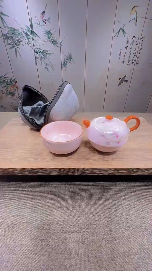 @微光茶器粉汝小花桃花旅行套KK0428