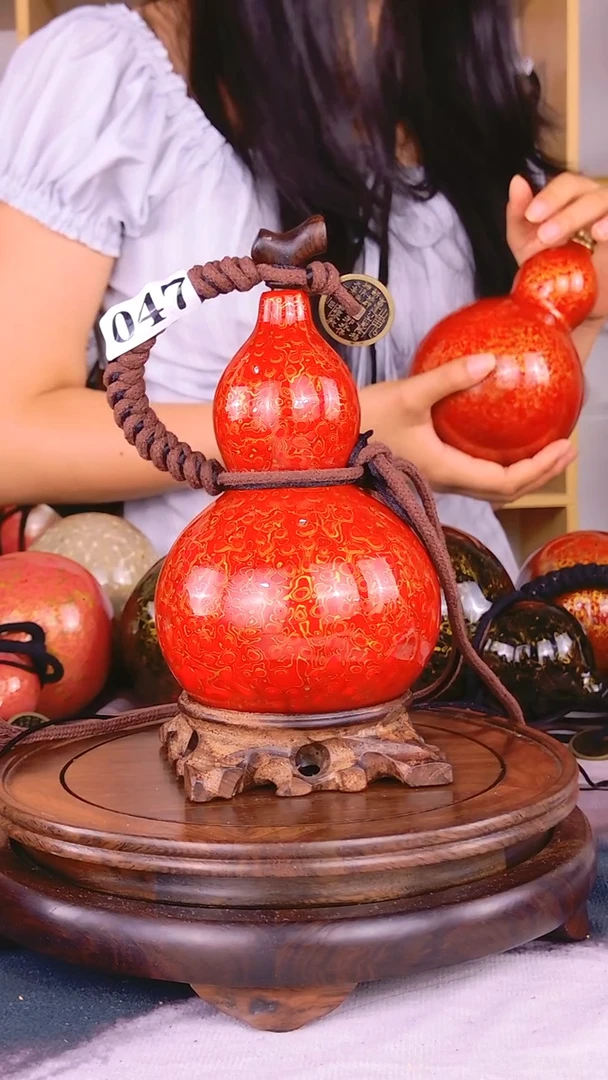 047一物一拍 大漆酒葫芦 真葫芦真大漆