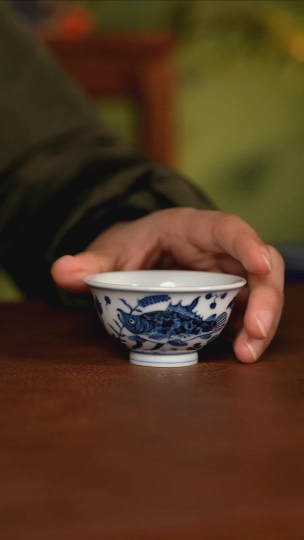 【闪购商品】杯华山拙隐仿明系列  鱼藻小压手