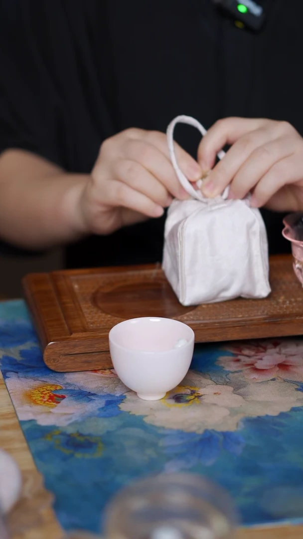 手工小茶杯袋+杯子