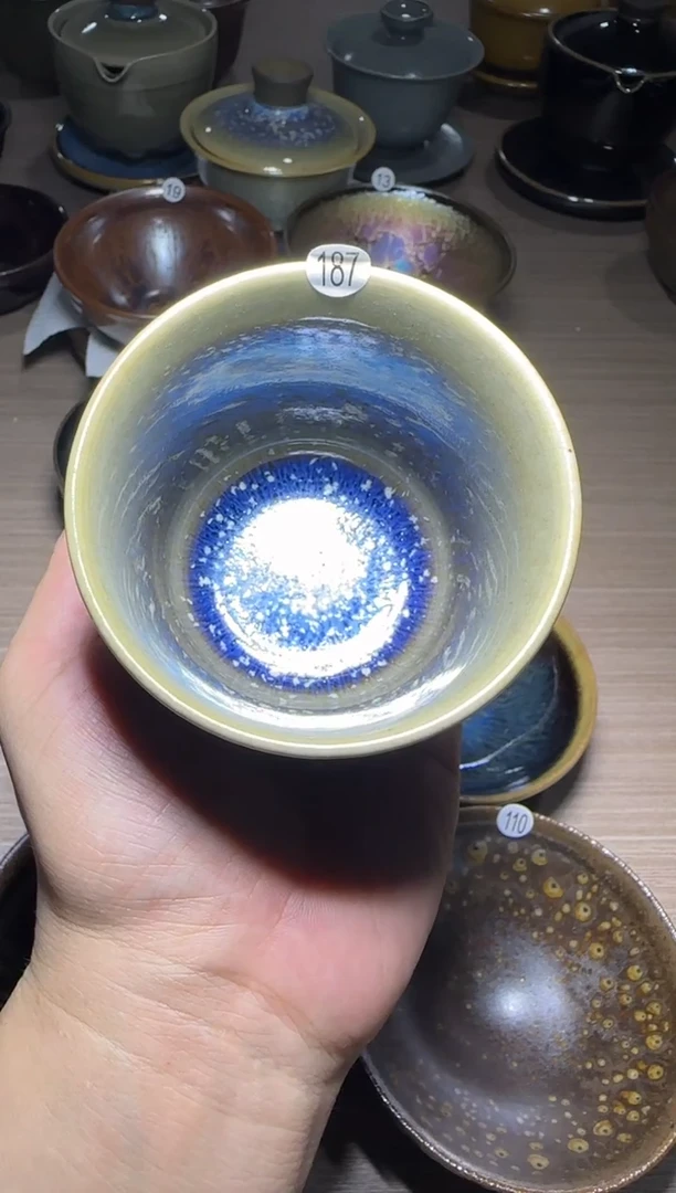 茶盏187号兴宋一代蓝冰花双竹节