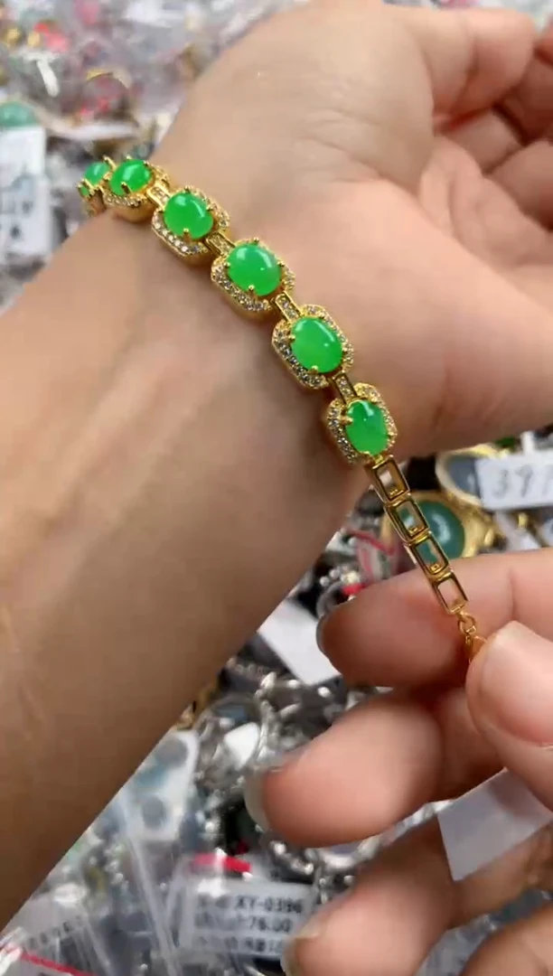 银S925镶嵌戒指翡翠111                     8