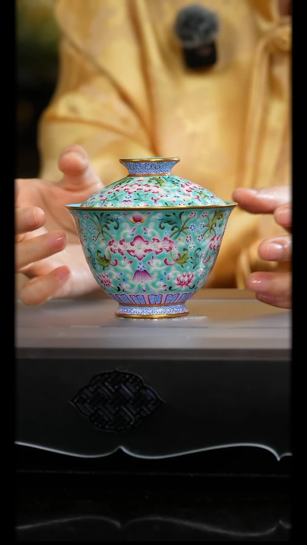 溢珍堂丨松石绿八福二才盖碗cppb20251116141