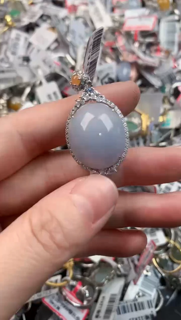 银S925镶嵌戒指翡翠6666----1