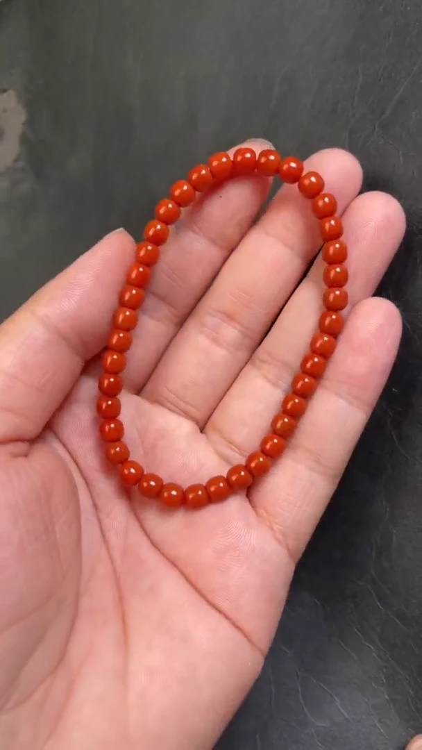 南红玛瑙47未镶嵌手串--5