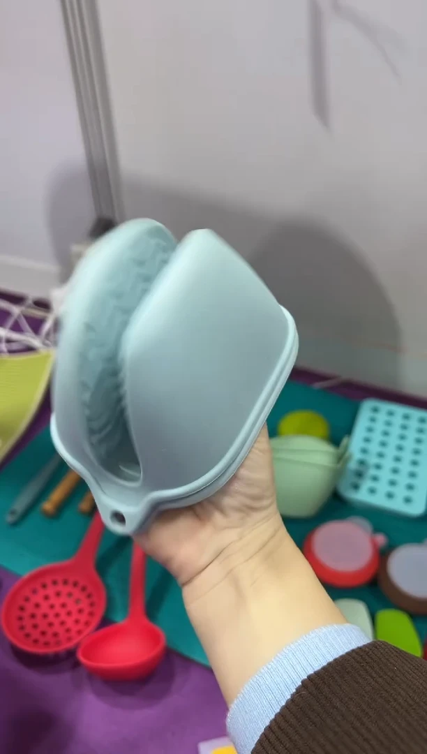 硅胶BS浅海蓝波浪手夹(双)