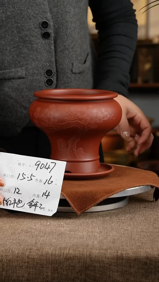 紫砂花盆花卉工艺9047+z