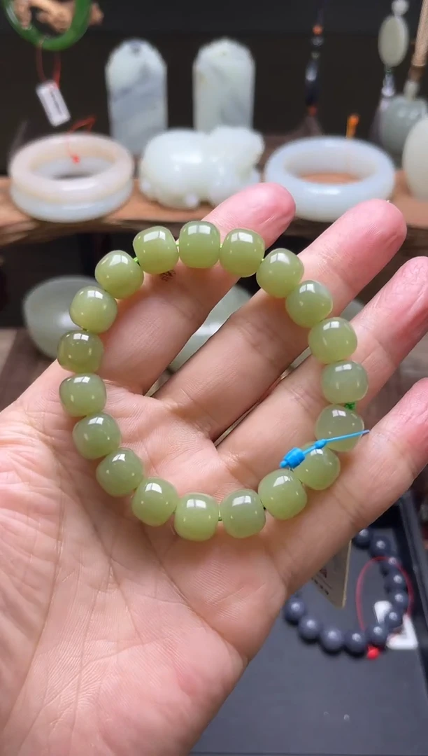 【闪购商品】和田玉手串未镶嵌卡11若羌黄口 老型 9006611