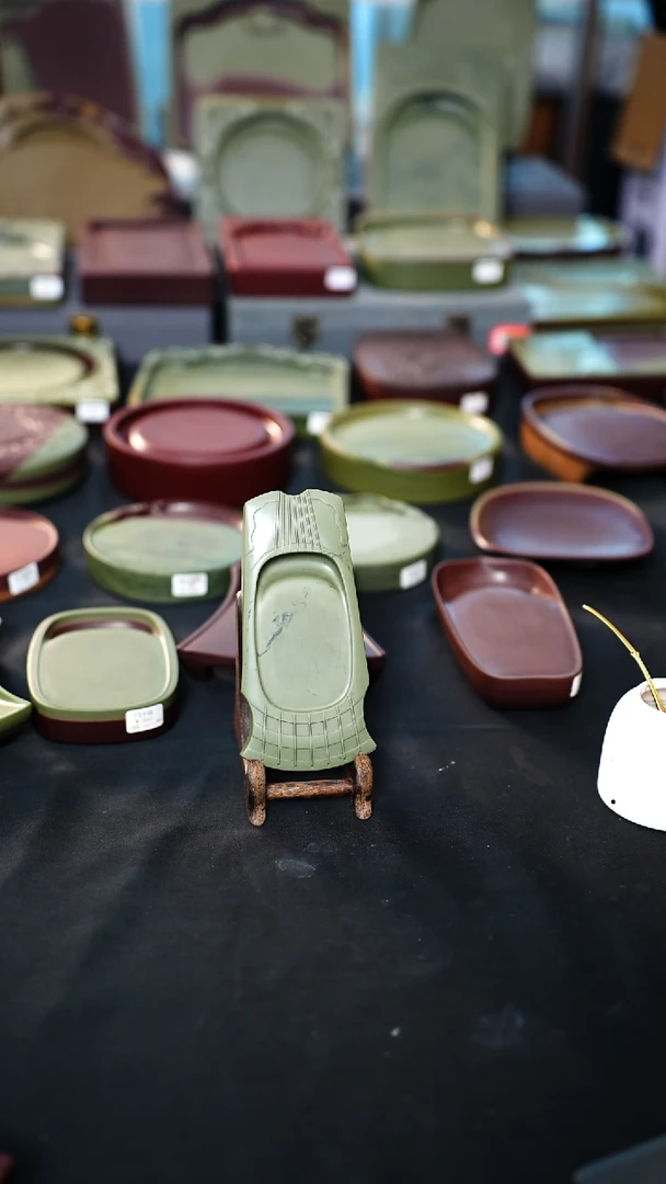 虢州砚南河坑中层老料5寸琴型砚