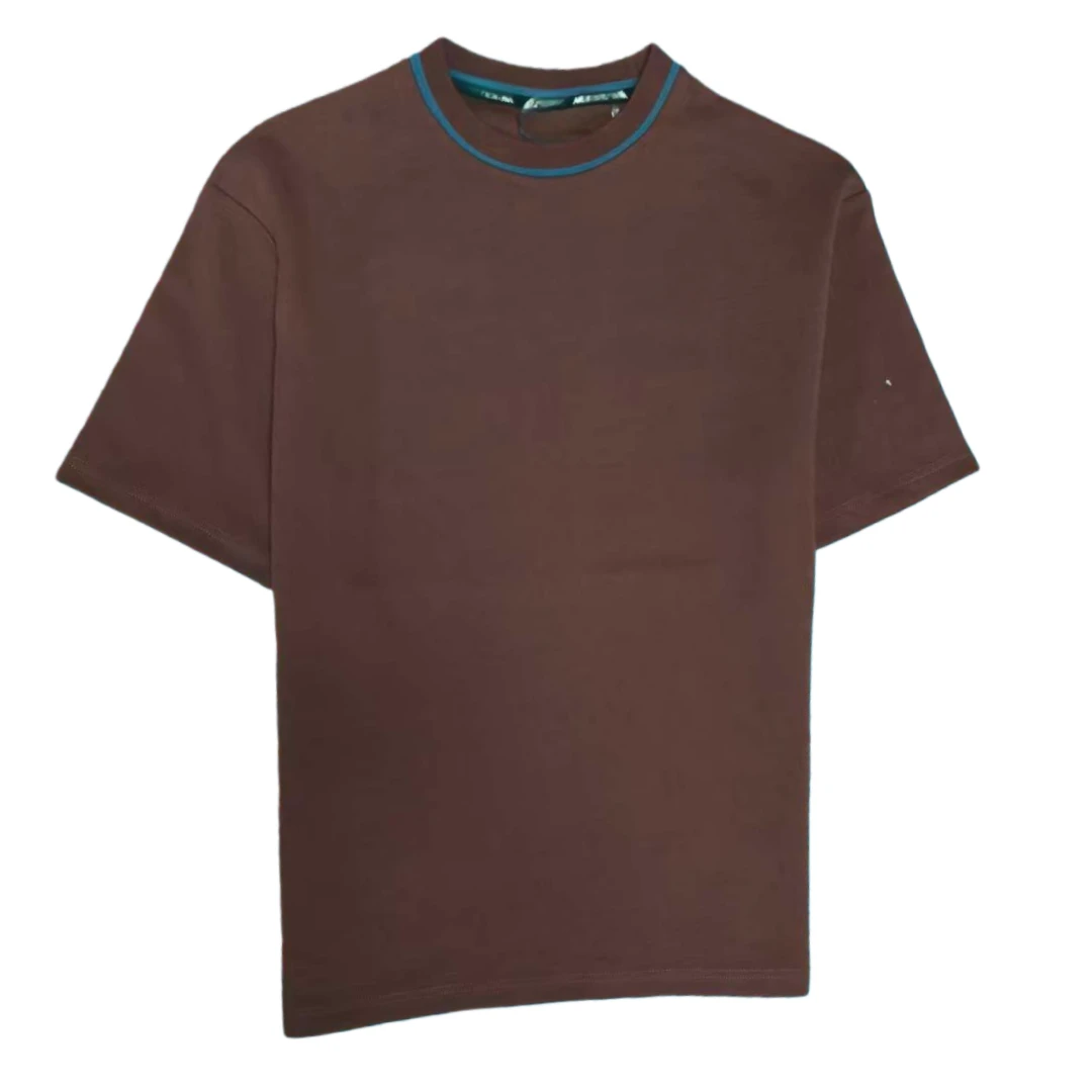 大牌尾货 YK男士休闲简约高克重刺绣标短袖T恤夏季轻奢圆领大码