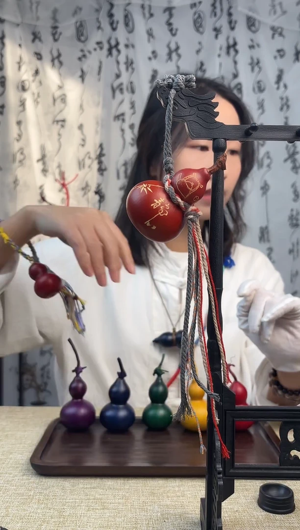 大漆葫芦挂件 雕刻----008