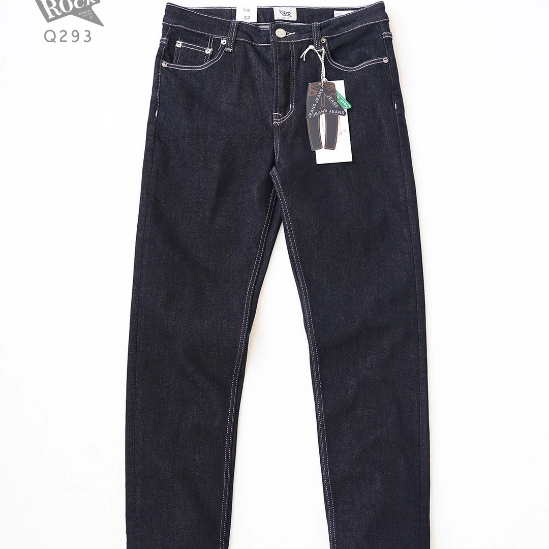 2025秋冬男士牛仔裤加绒加厚赤耳单宁高品质男裤窄版显瘦牛仔长裤