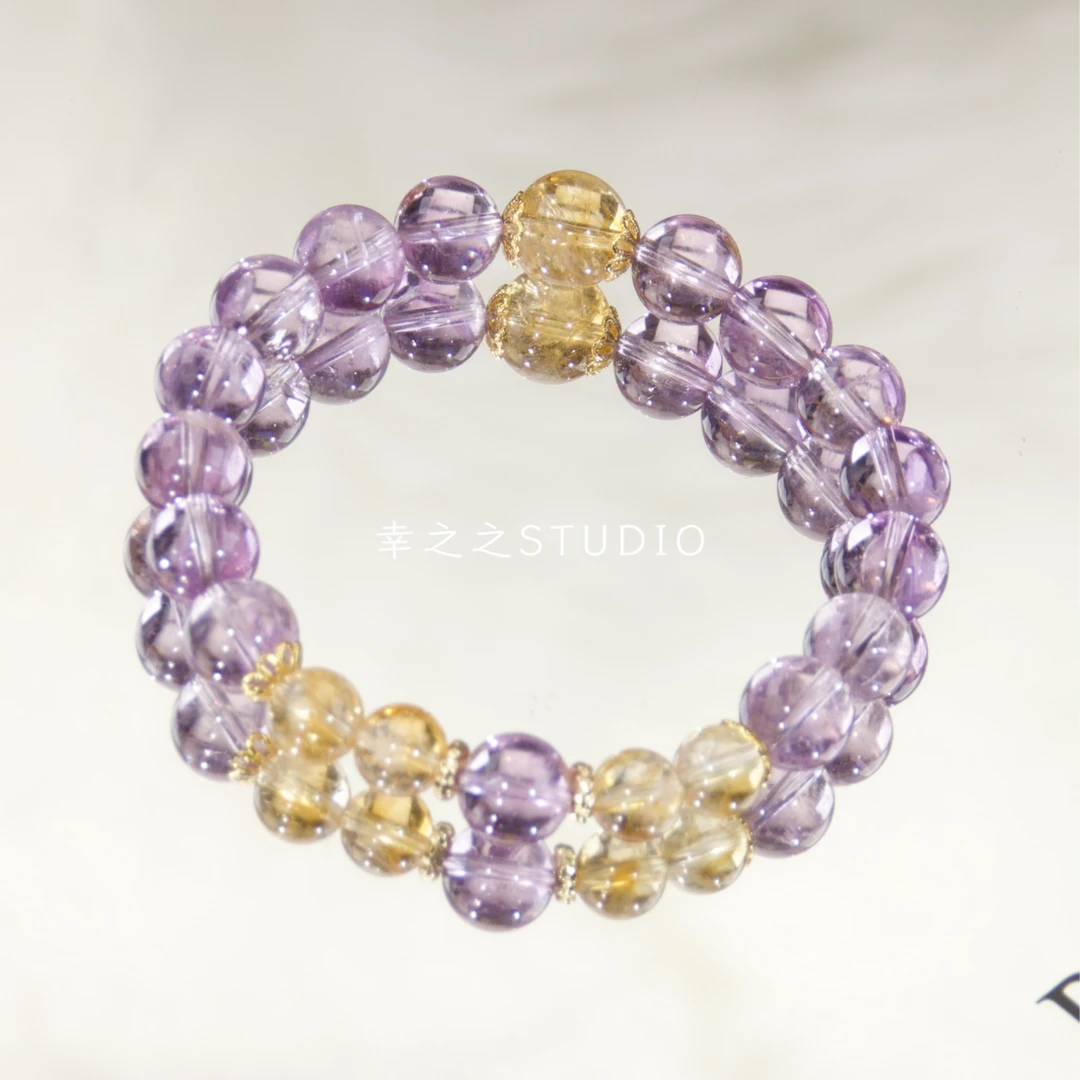 s1445【富年年】天然玻利维亚紫水晶手串精致百搭手链 多样性发其一