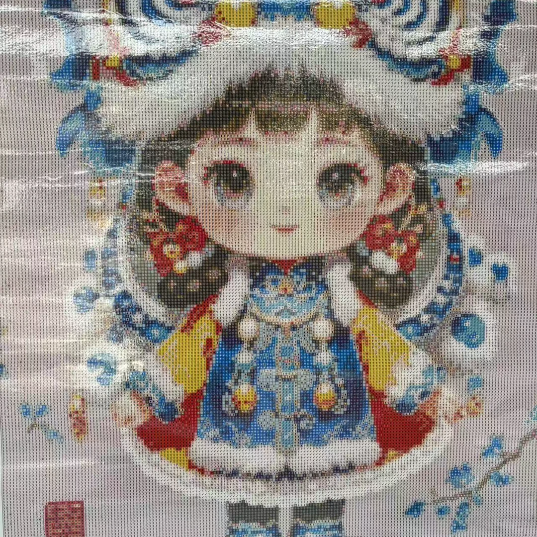 钻石画玲珑小女孩60X80贴完不自留可以给主播