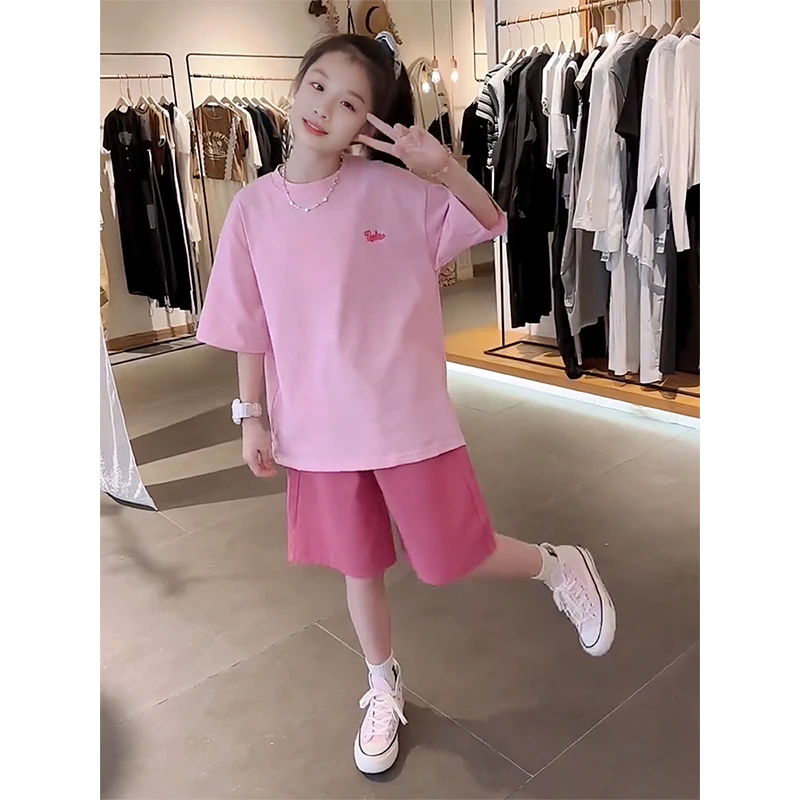 新品巴拉巴拉女童夏装套装2025新款大童夏季洋气两件套儿童炸街潮