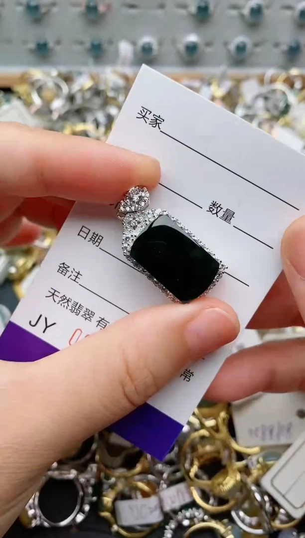 银S925镶嵌戒指翡翠.820