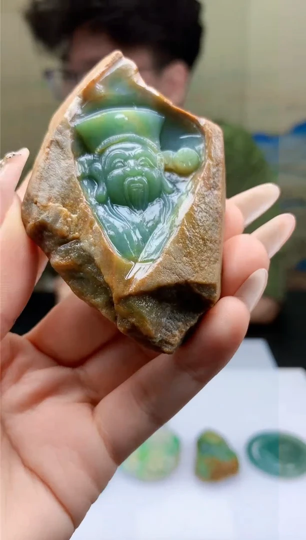 【闪购商品】定制翡翠未镶嵌4688ty-毛货挂件22