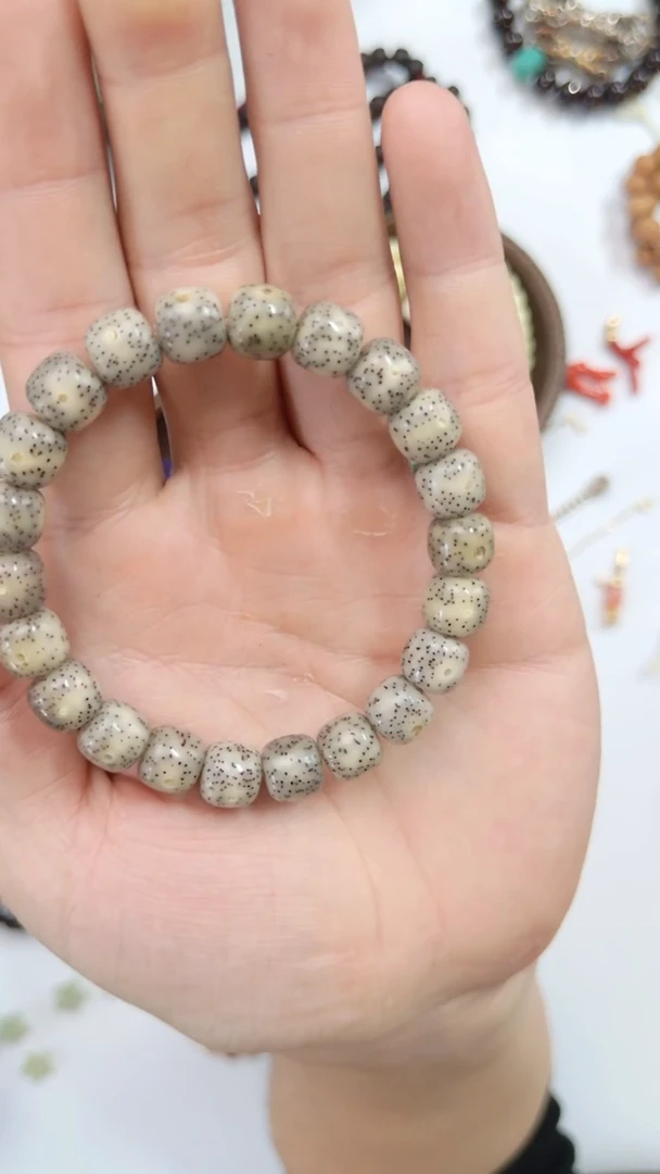 手串星月菩提玻璃底冰糖料细星1.0*9