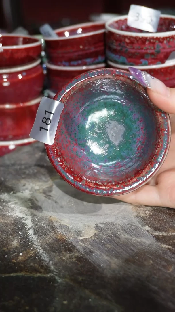 摆件陶精品窑变钧瓷茶器