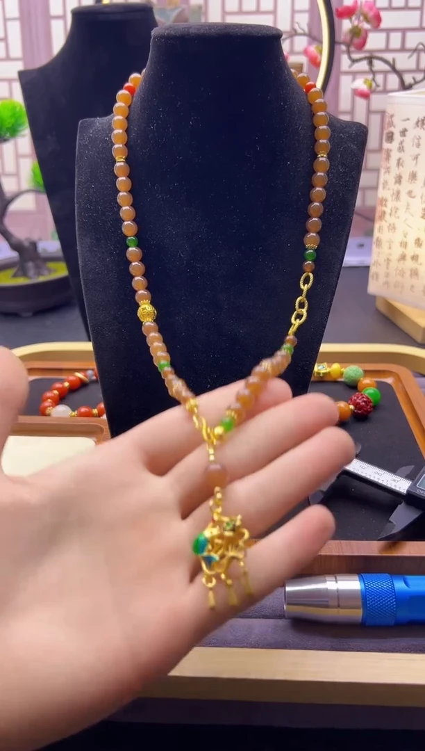 【闪购商品】和田玉颈饰14K金镶嵌X215