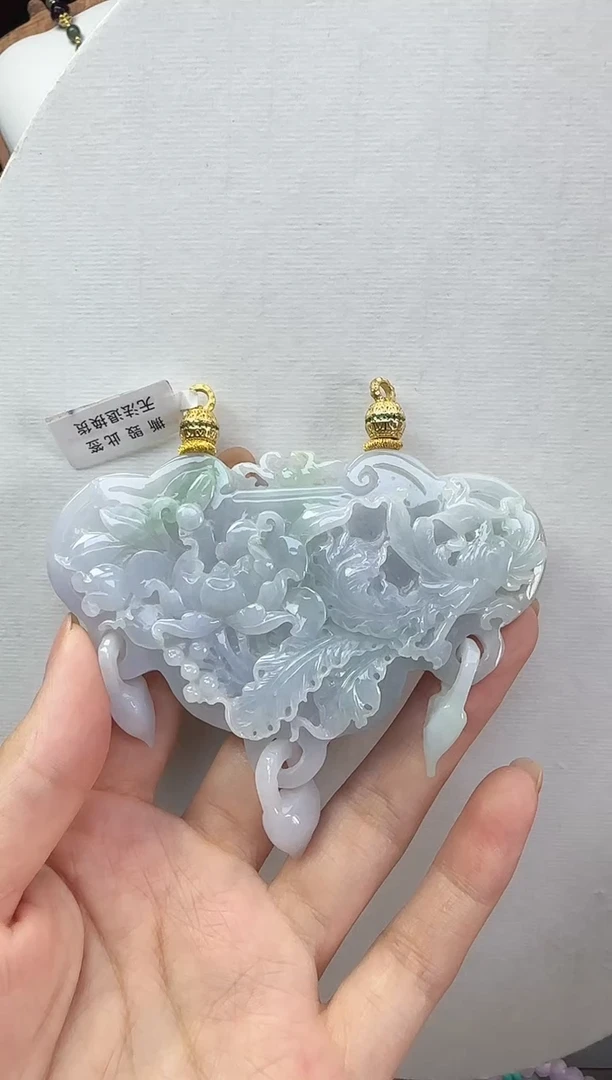 翡翠未镶嵌颈饰国风原创