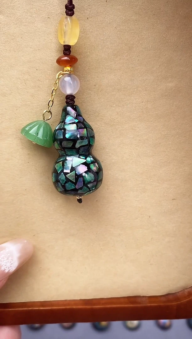 大漆小葫芦挂件 非遗大漆珠