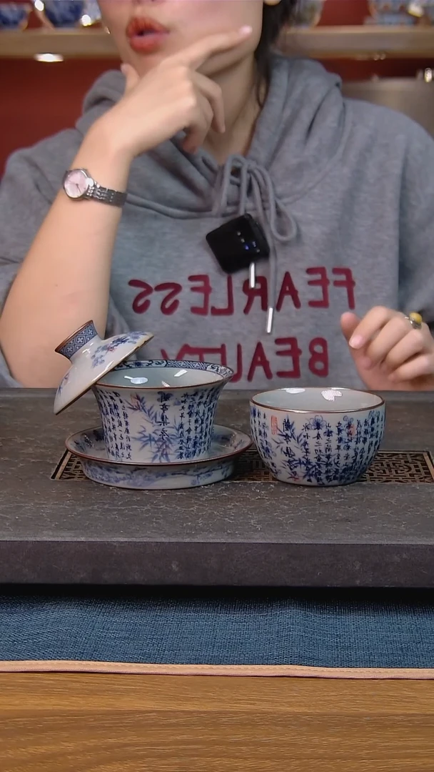 简装家用款2件套 老陶泥开片纹陶瓷茶具