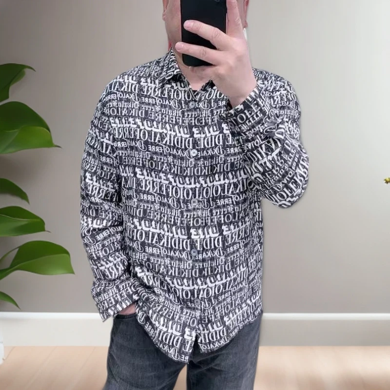 正品迪卡里奥费雷D52TZ926C新款时尚酮氨丝长袖外搭轻奢高端男装