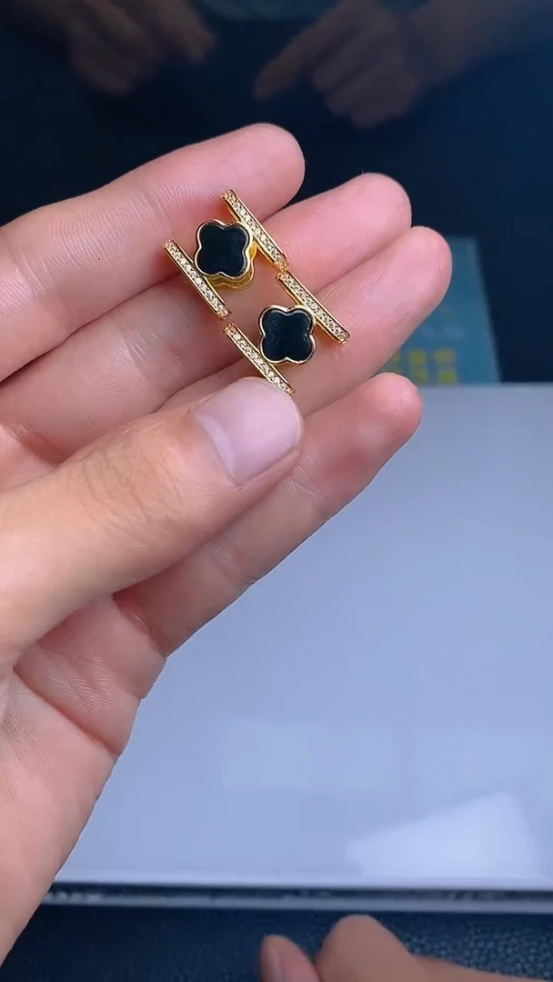 定制翡翠银S925镀金镶嵌AF002464