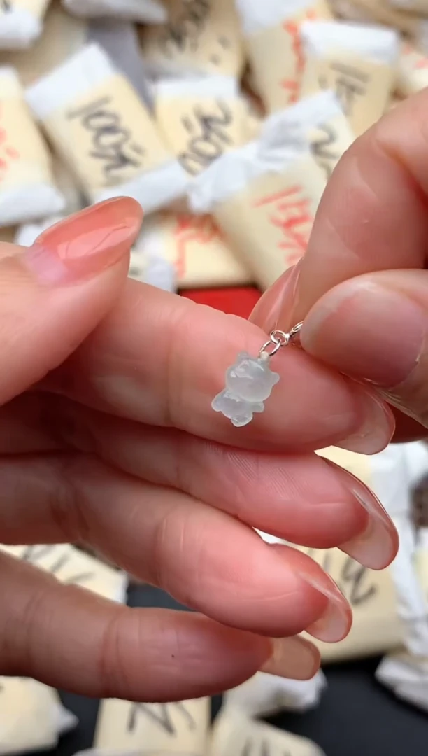 银S925镶嵌挂件翡翠一15