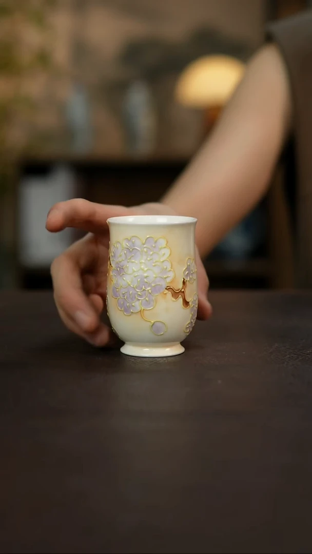 杯景德镇陶瓷杯碗柴烧多人