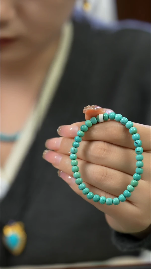 未镶嵌绿松石手串精品5mm+俏色