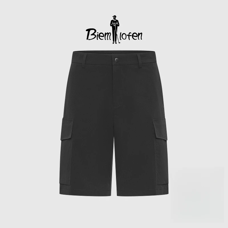比音勒芬2025夏季新款男士短裤时尚休闲大口袋工装风百搭五分裤