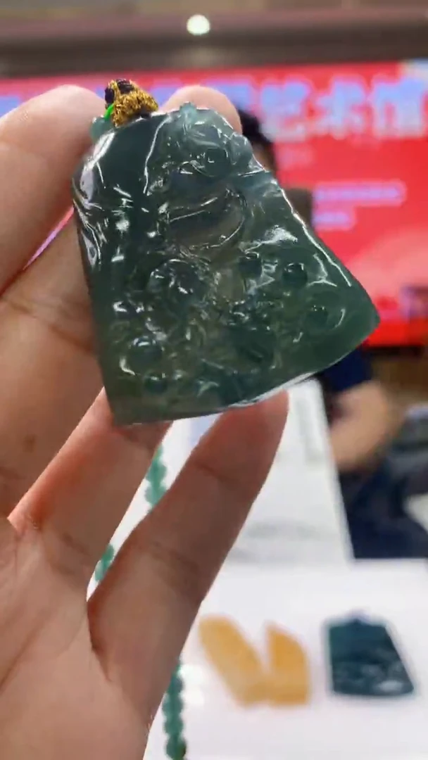 定制翡翠未镶嵌1034jj-毛货挂件（赠珠链）22