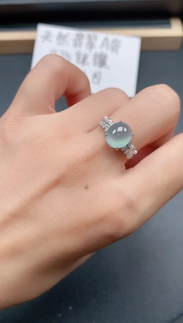 银S925镶嵌戒指翡翠1111