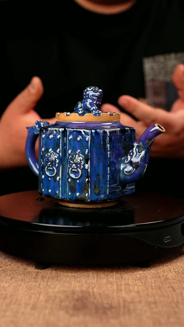 【闪购商品】35#国工一级品原矿钧瓷炉钧釉福临门