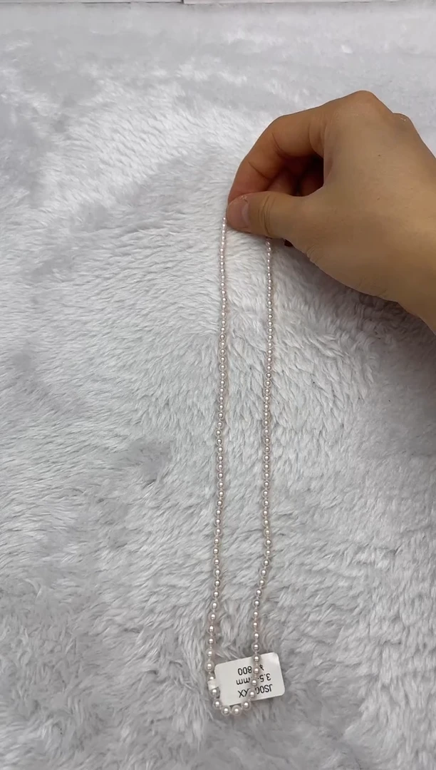 项链银S925镶嵌海水珍珠AK3.5-4mm