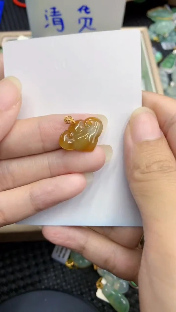 【闪购商品】翡翠颈饰18K金镶嵌            8