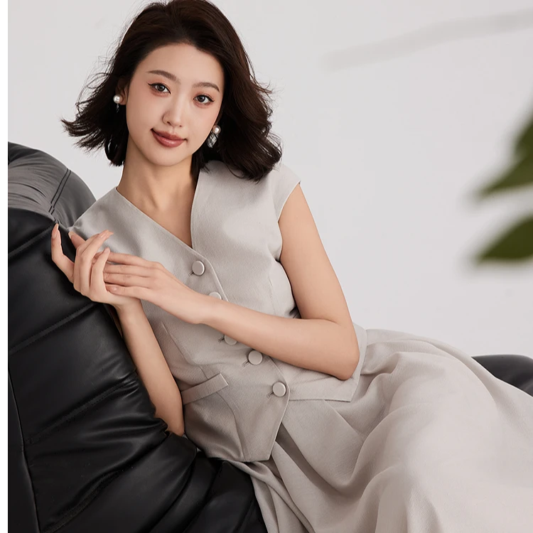 OBEG欧碧倩知性风假两件连衣裙50502559