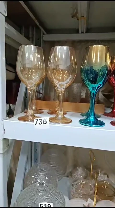 瓷736高脚杯八个