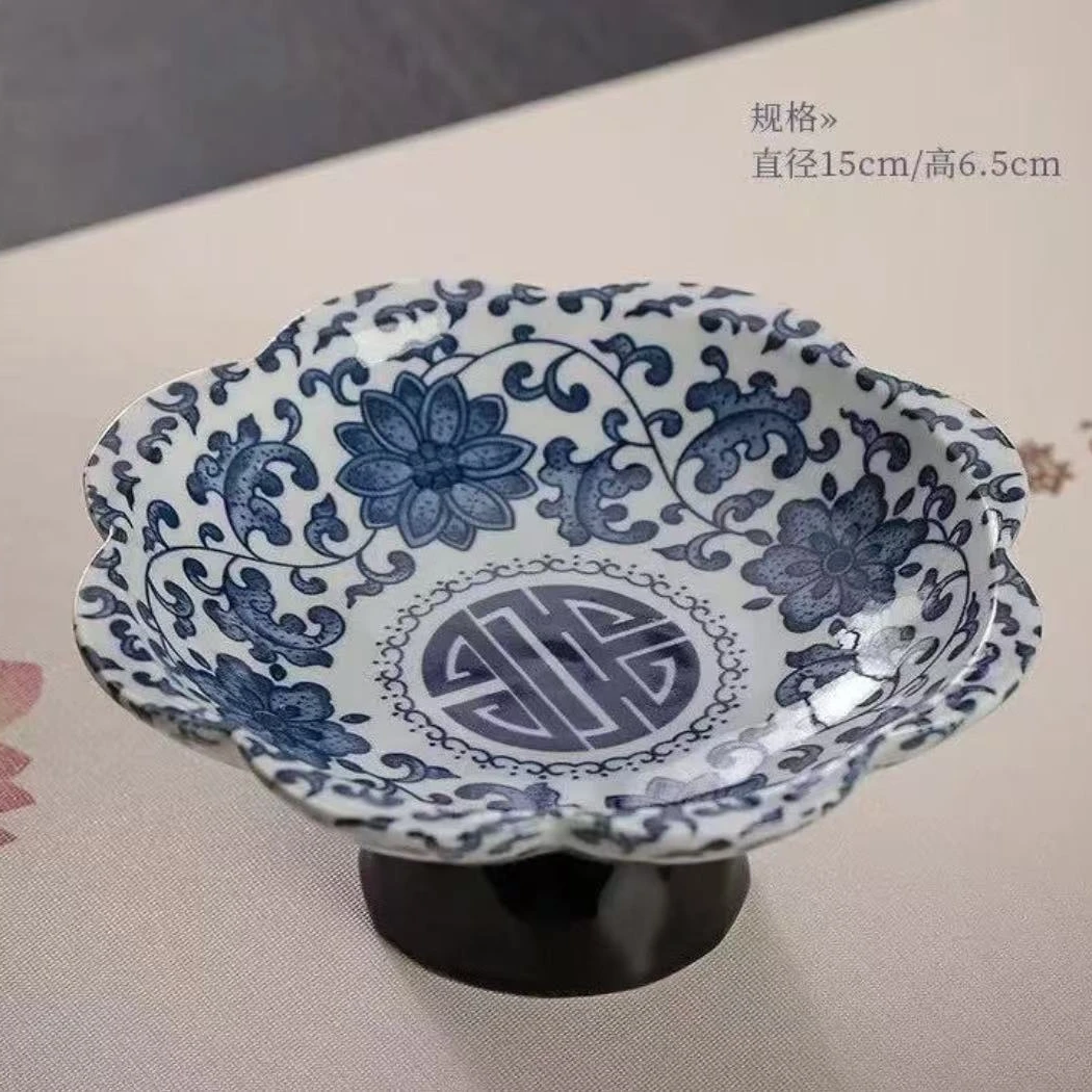 果盘-缠枝莲青花1238